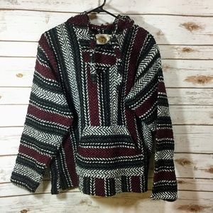 Earth Ragz Mexican Blanket Hoodie Size Medium